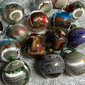 Christmas tree ornaments vintage balls 15 pieces